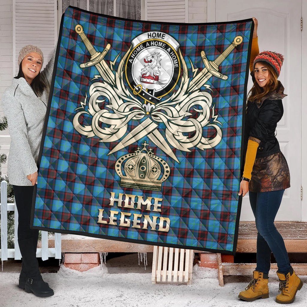 Home Ancient Tartan Crest Legend Gold Royal Premium Quilt