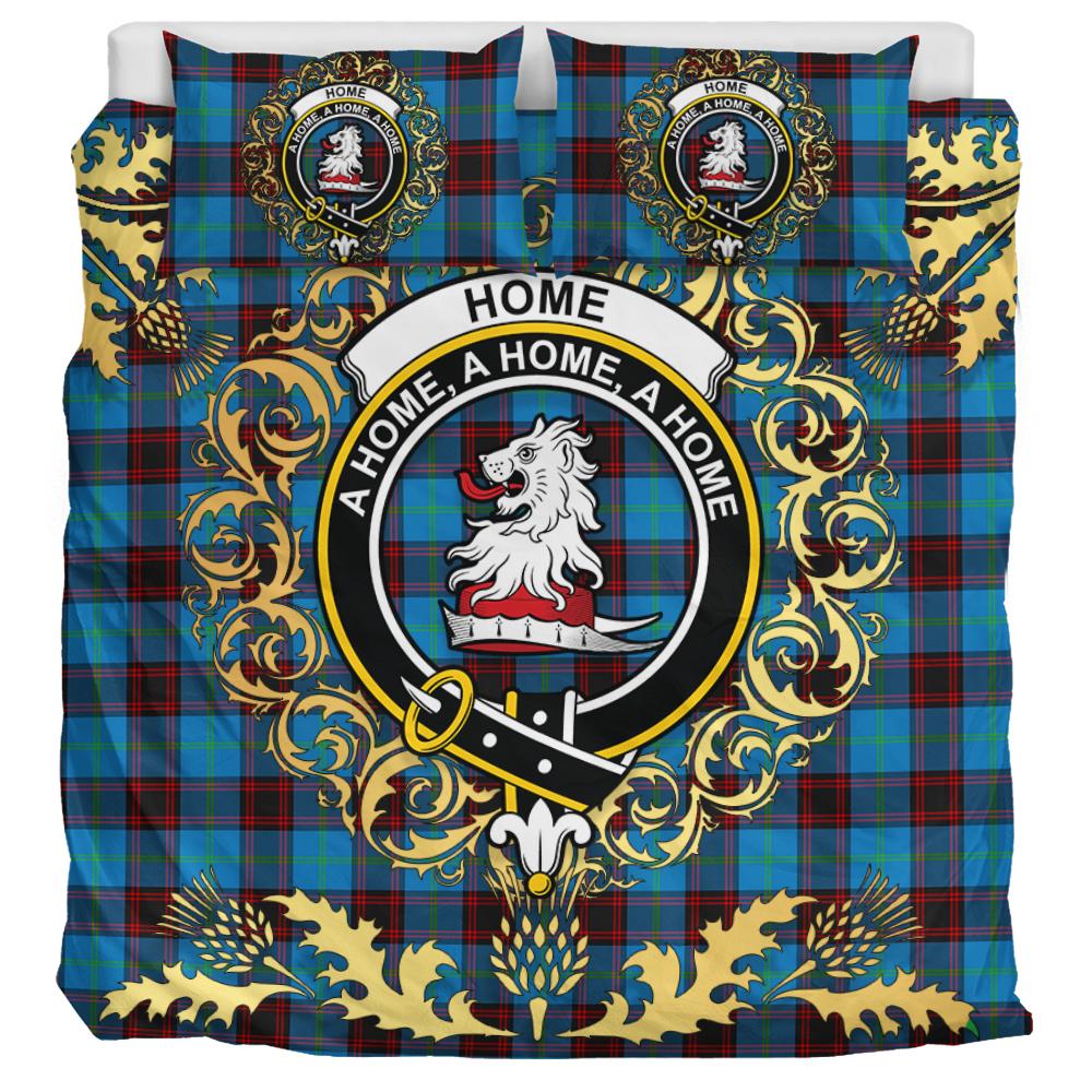 Home Ancient Tartan Crest Bedding Set - Golden Thistle Style