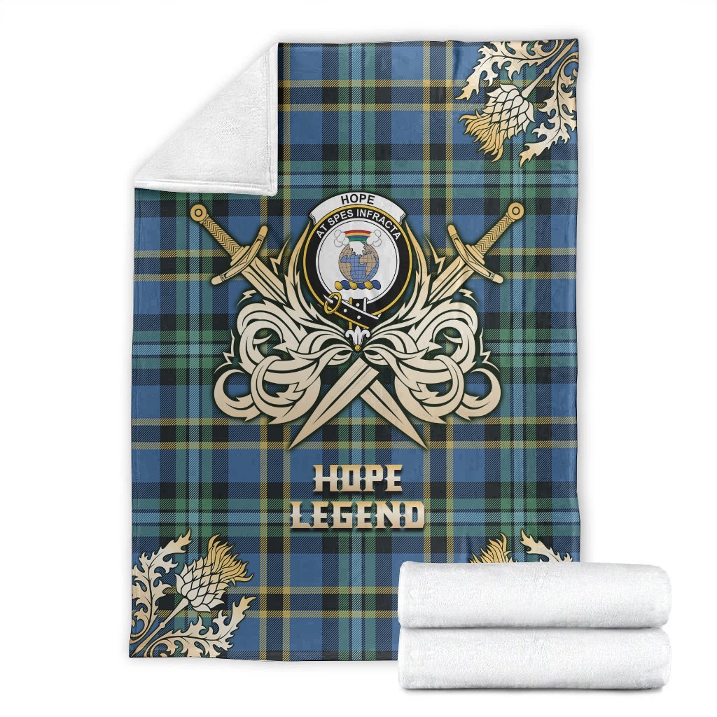 Hope Tartan Gold Courage Symbol Blanket