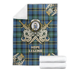 Hope Tartan Gold Courage Symbol Blanket