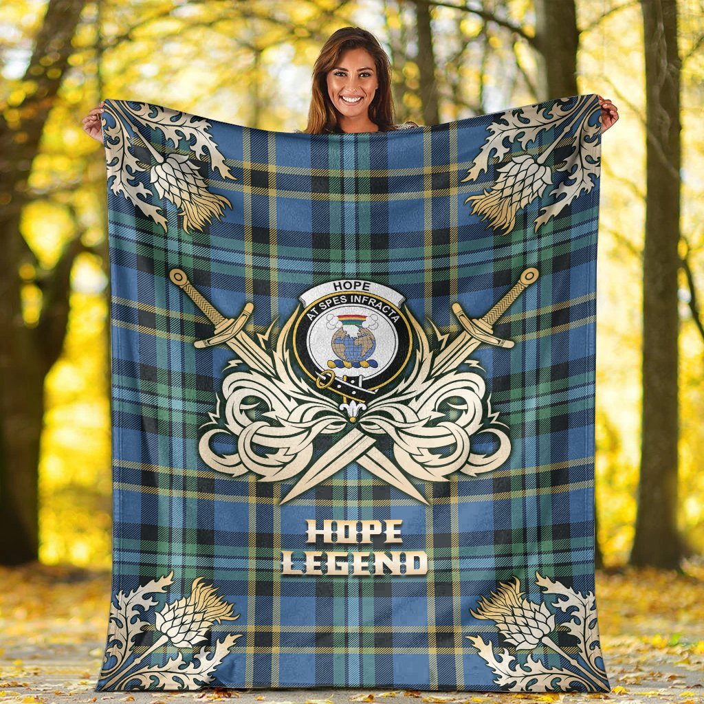 Hope Tartan Gold Courage Symbol Blanket