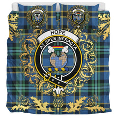 Hope Tartan Crest Bedding Set - Golden Thistle Style