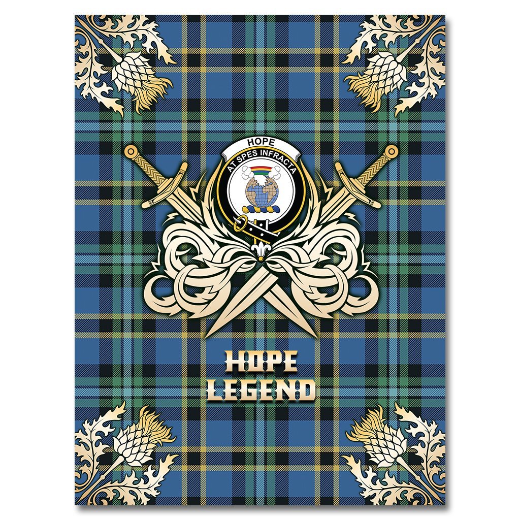 Hope Tartan Gold Courage Symbol Blanket