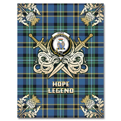 Hope Tartan Gold Courage Symbol Blanket