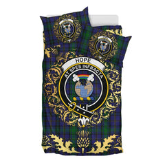 Hope (Vere - Weir) 02 Tartan Crest Bedding Set - Golden Thistle Style