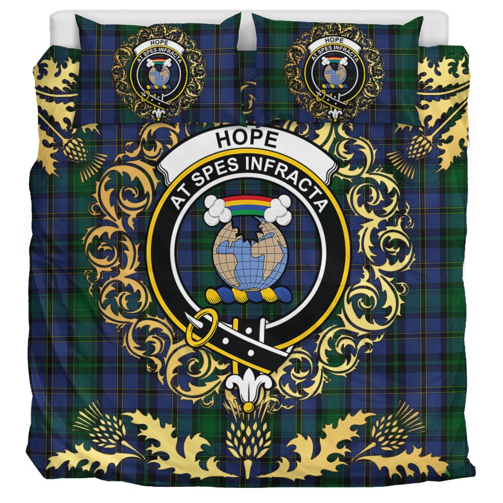 Hope (Vere - Weir) 03 Tartan Crest Bedding Set - Golden Thistle Style