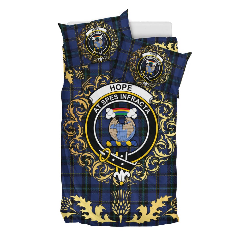 Hope (Vere - Weir) 04 Tartan Crest Bedding Set - Golden Thistle Style