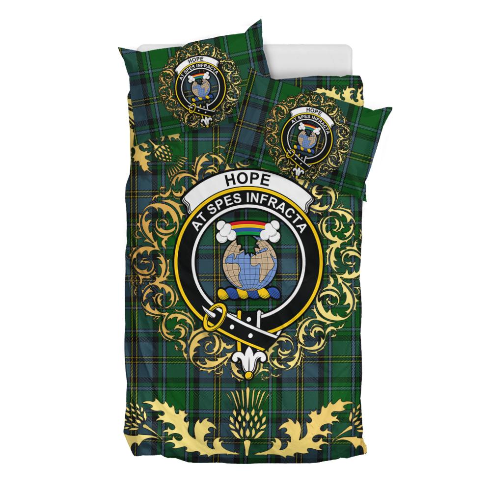 Hope (Vere) Lochcarron Tartan Crest Bedding Set - Golden Thistle Style