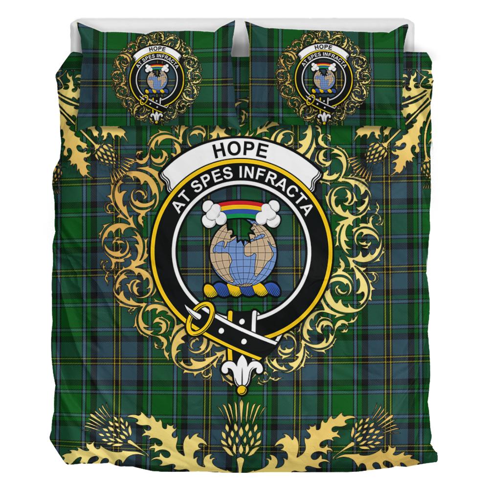 Hope (Vere) Lochcarron Tartan Crest Bedding Set - Golden Thistle Style