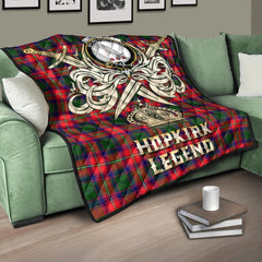 Hopkirk Tartan Crest Legend Gold Royal Premium Quilt