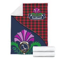 Hopkirk Tartan Crest Premium Blanket - Thistle Style