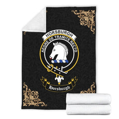 Horsburgh Crest Tartan Premium Blanket Black