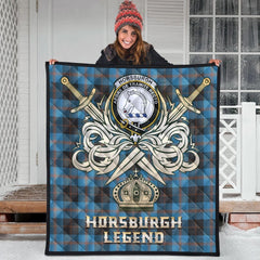 Horsburgh Tartan Crest Legend Gold Royal Premium Quilt