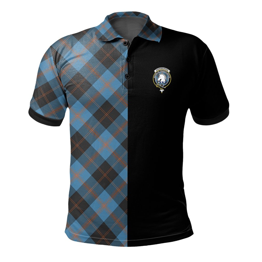 Horsburgh Tartan Polo Shirt Half of Me - Cross Style