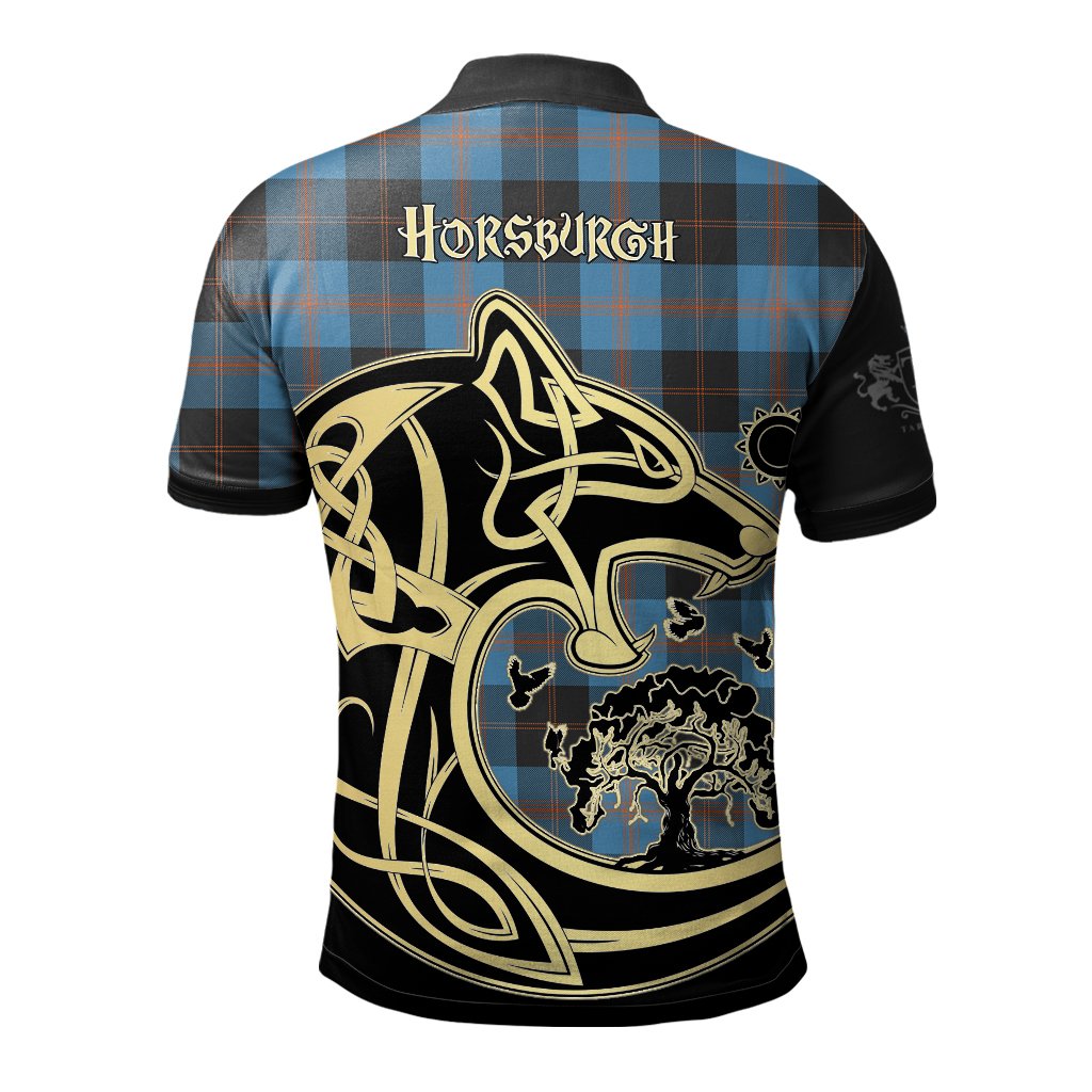 Horsburgh Tartan Polo Shirt Viking Wolf