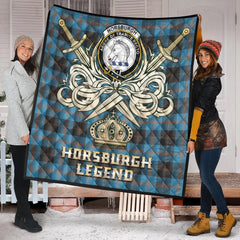 Horsburgh Tartan Crest Legend Gold Royal Premium Quilt