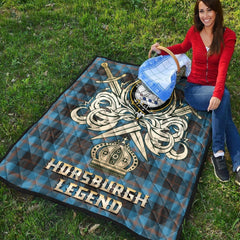 Horsburgh Tartan Crest Legend Gold Royal Premium Quilt