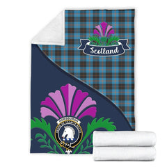 Horsburgh Tartan Crest Premium Blanket - Thistle Style