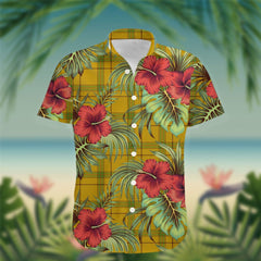 Houston Tartan Hawaiian Shirt Hibiscus, Coconut, Parrot, Pineapple - Tropical Garden Shirt