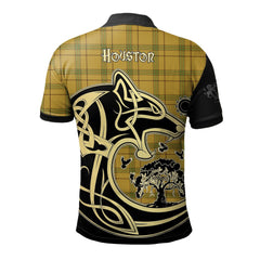 Houston Tartan Polo Shirt Viking Wolf