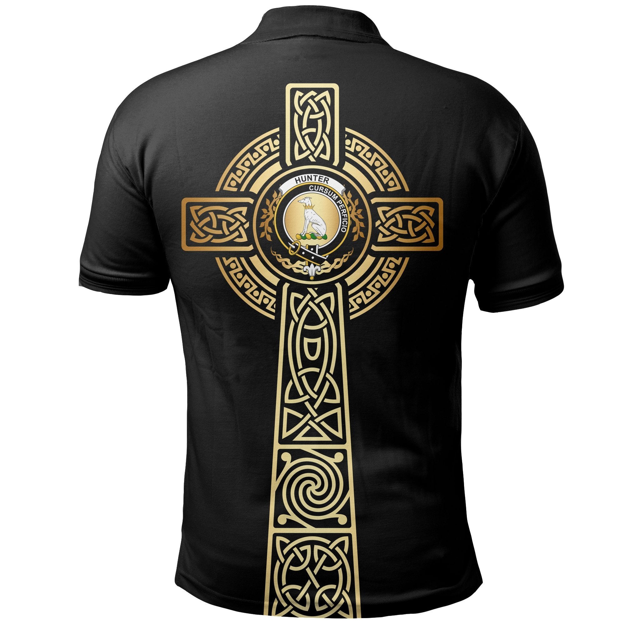 Hunter Clan Unisex Polo Shirt - Celtic Tree Of Life