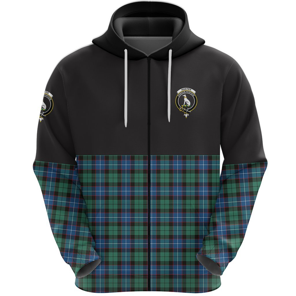 Hunter Ancient Clan Half Of Tartan Zipper Hoodie