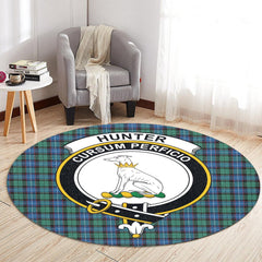 Hunter Ancient Tartan Crest Round Rug