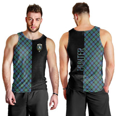 Hunter Ancient Tartan Crest Men's Tank Top - Cross Style