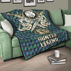 Hunter Ancient Tartan Crest Legend Gold Royal Premium Quilt