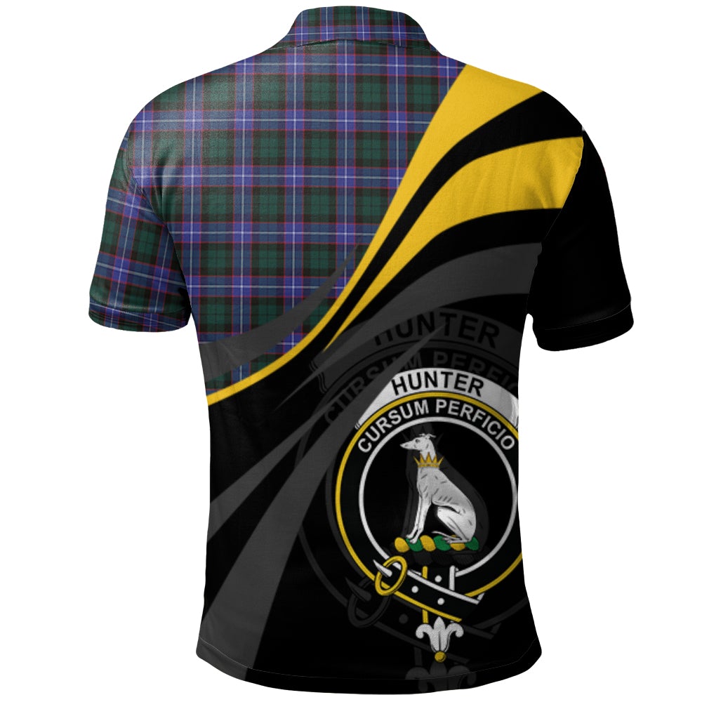 Hunter Modern Tartan Polo Shirt - Royal Coat Of Arms Style