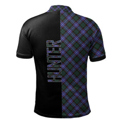 Hunter Modern Tartan Polo Shirt Half of Me - Cross Style