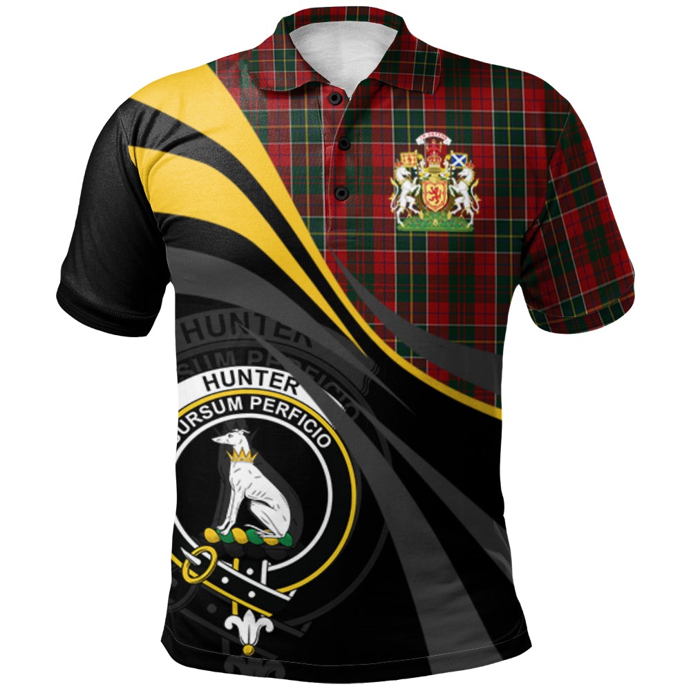 Hunter USA Tartan Polo Shirt - Royal Coat Of Arms Style