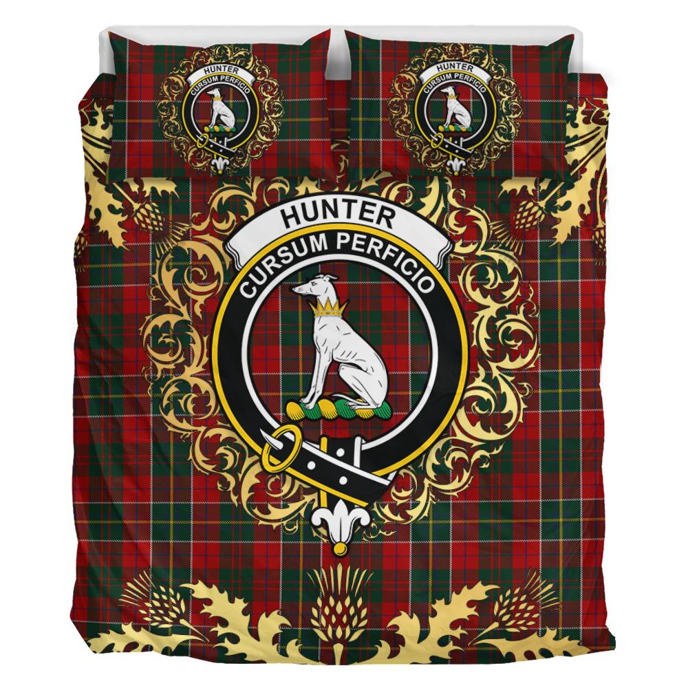 Hunter USA Tartan Crest Bedding Set - Golden Thistle Style