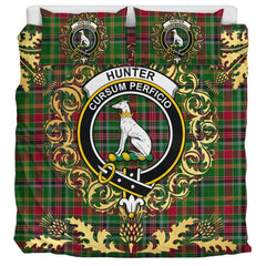 Hunter Wilsons Tartan Crest Bedding Set - Golden Thistle Style