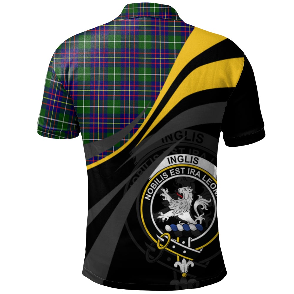 Inglis Modern Tartan Polo Shirt - Royal Coat Of Arms Style