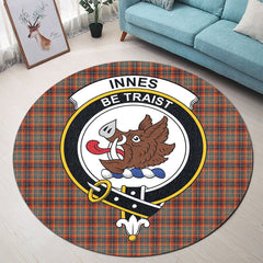 Innes Ancient Tartan Crest Round Rug