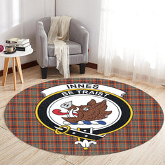 Innes Ancient Tartan Crest Round Rug