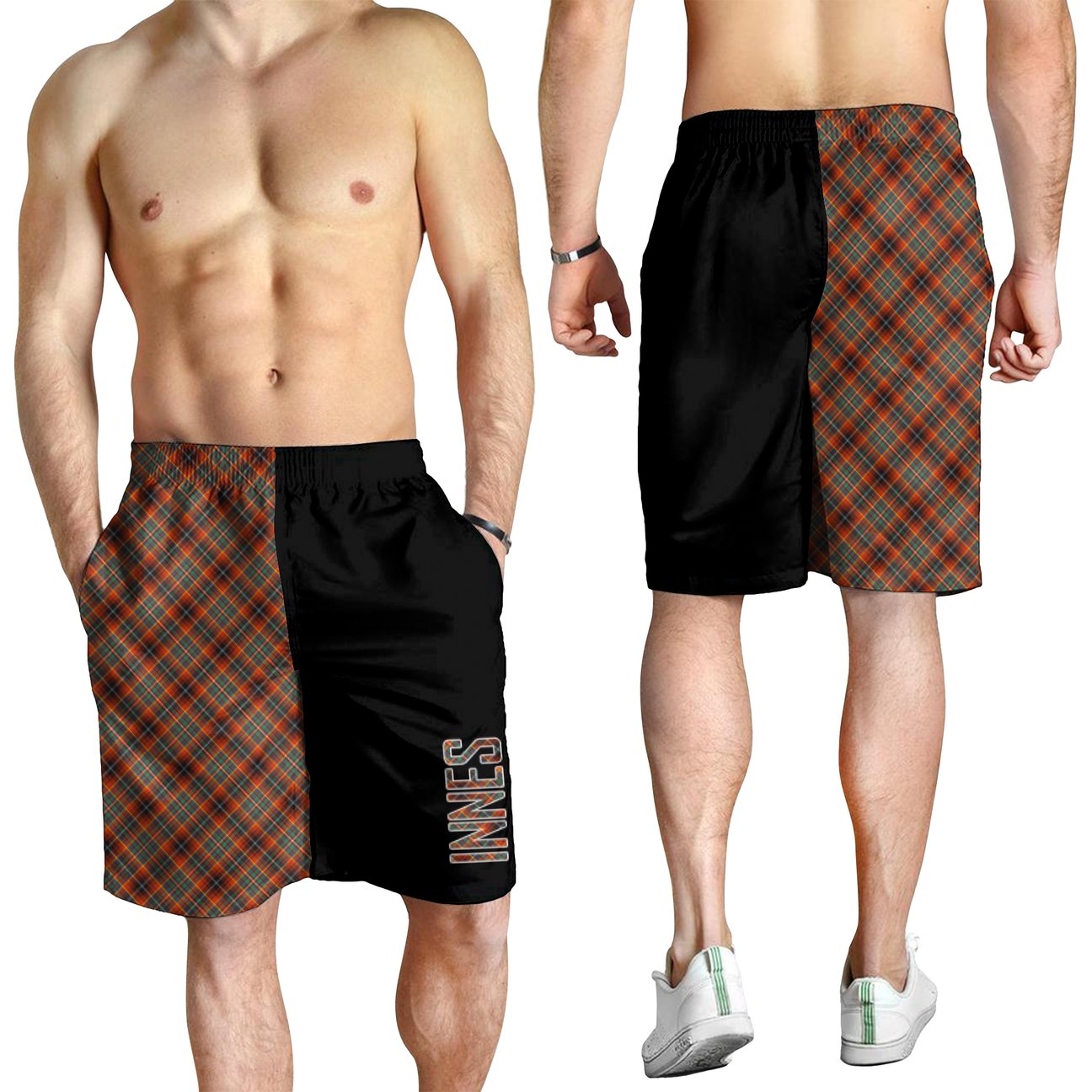 Innes Ancient Tartan Crest Men's Short - Cross Style