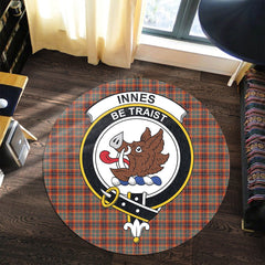 Innes Ancient Tartan Crest Round Rug