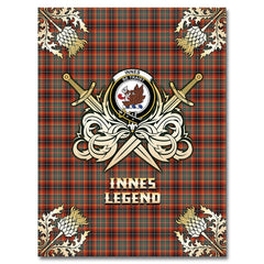 Innes Ancient Tartan Gold Courage Symbol Blanket