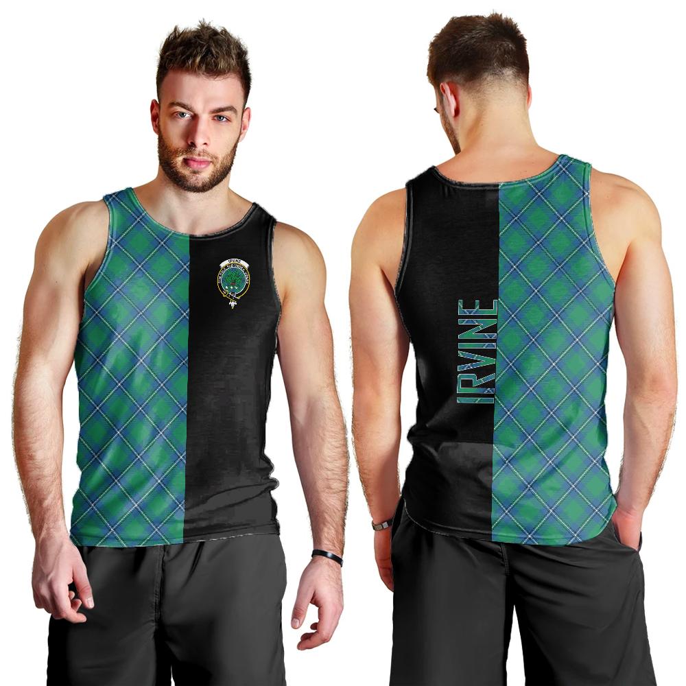 Irvine Ancient Tartan Crest Men's Tank Top - Cross Style