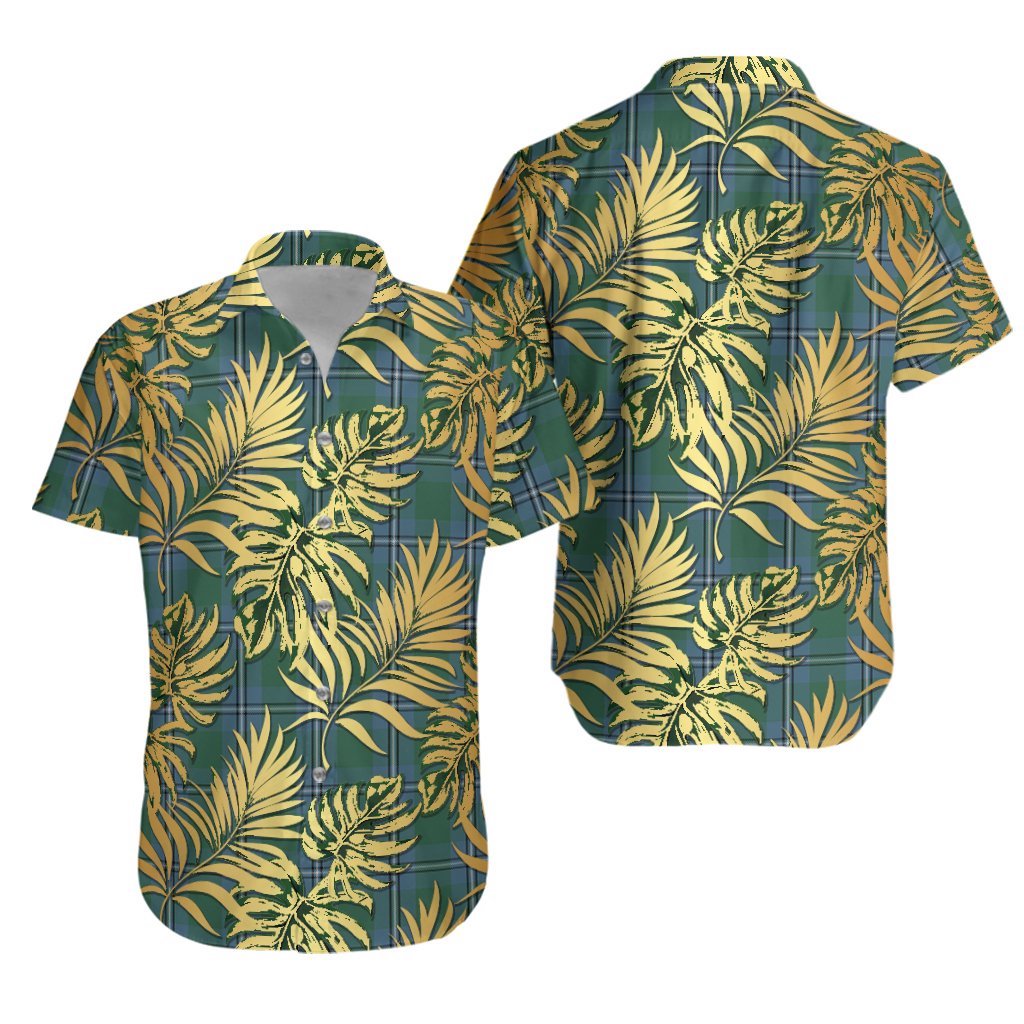 Irvine of Drum Tartan Vintage Leaves Hawaiian Shirt