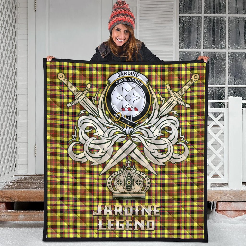 Jardine Tartan Crest Legend Gold Royal Premium Quilt