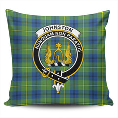 Scottish Johnston Ancient Tartan Crest Pillow Cover - Tartan Cushion Cover