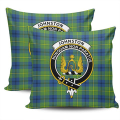 Scottish Johnston Ancient Tartan Crest Pillow Cover - Tartan Cushion Cover