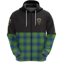 Johnston Ancient Clan Half Of Tartan Zipper Hoodie