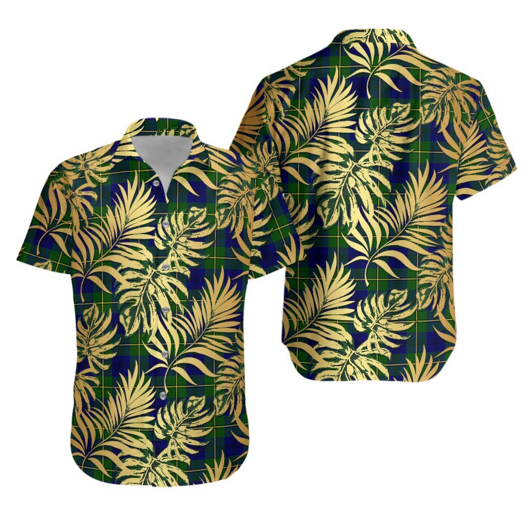 Johnston Modern Tartan Vintage Leaves Hawaiian Shirt