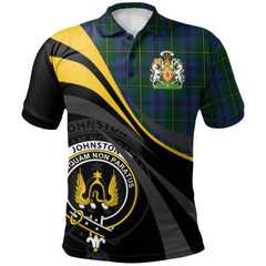 Johnston (Johnstone) 02 Tartan Polo Shirt - Royal Coat Of Arms Style