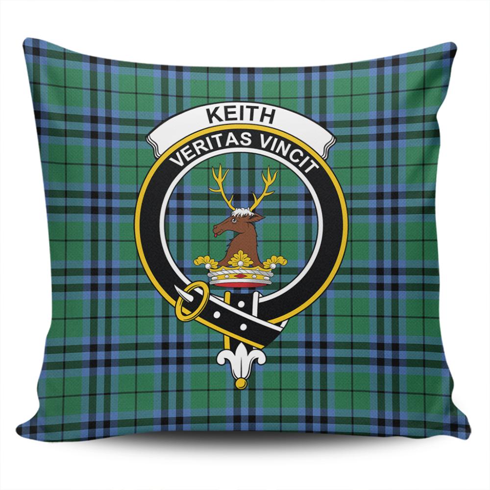 Scottish Keith Ancient Tartan Crest Pillow Cover - Tartan Cushion Cover