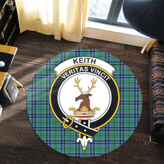 Keith Ancient Tartan Crest Round Rug